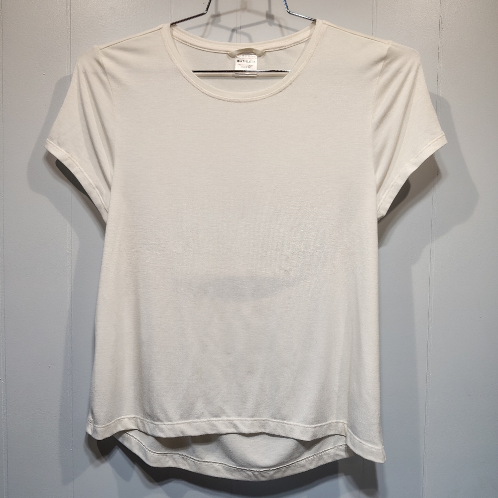 Athleta Air Out Cinch Tee Women’s Size M‎ Magnolia White